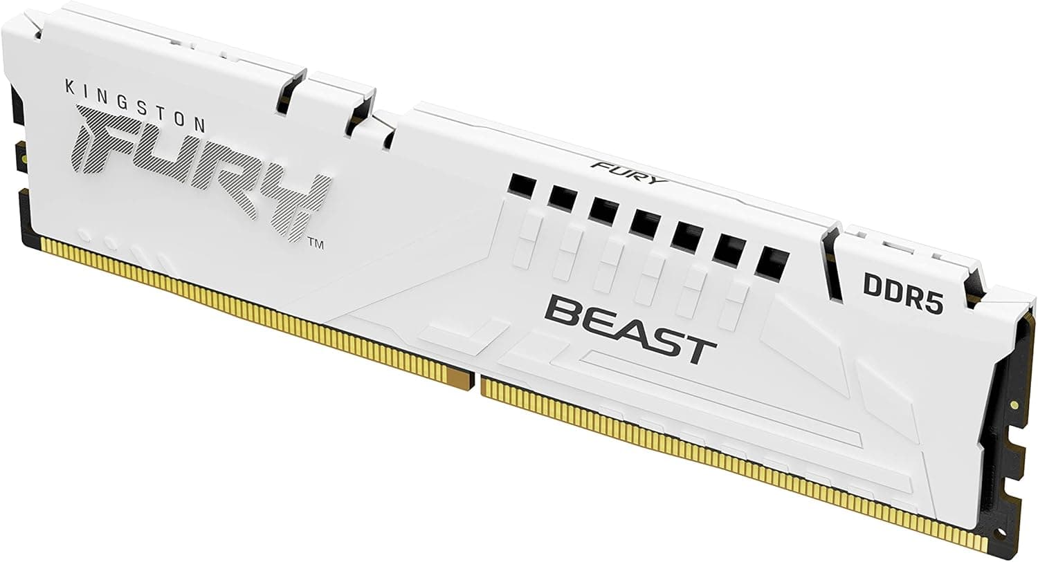 Kingston FURY Beast EXPO branco 64 GB 5600MT/s DDR5 CL36 DIMM memória gamer para computadores de mesa kit de 2 - KF556C36BWEK2-64