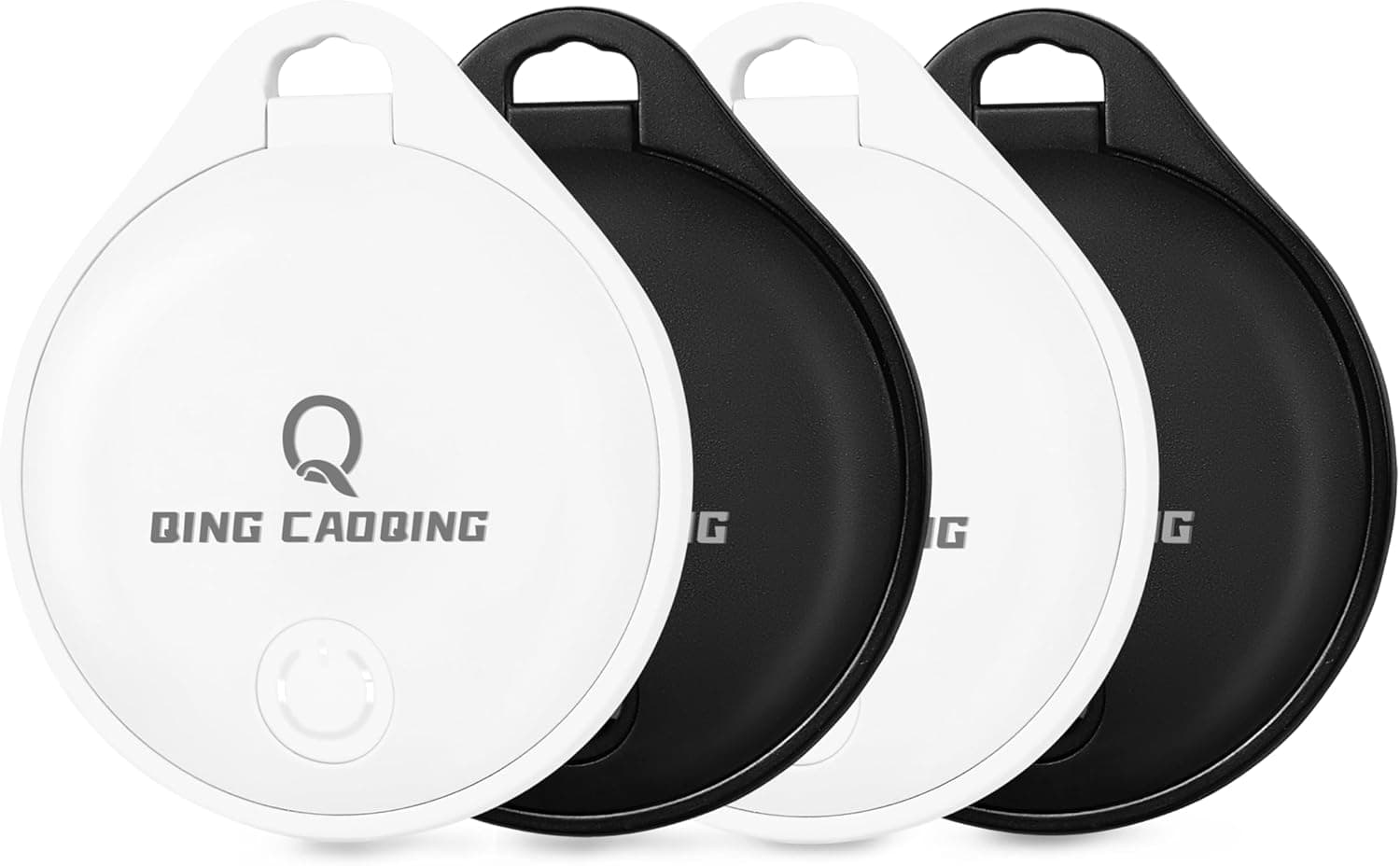 QING CAOQING Air Tag 4 Pack de pesquisa App für Apple, Air Tracker localizador tag para chaves, carteira, bagagem, mochila, bateria substituível, porta-chaves incluído