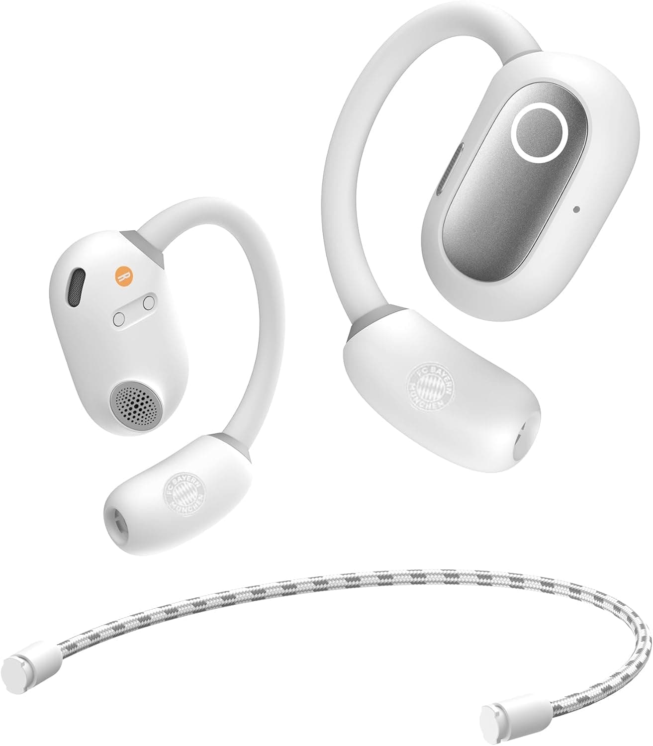 Baseus Eli Sport 1 Auriculares de diadema aberta, Bluetooth, acústica direcional, baixos potentes, ultraleves, IPX4 impermeáveis, microfones ENC, Bluetooth 5.3 para corrida, treino - branco