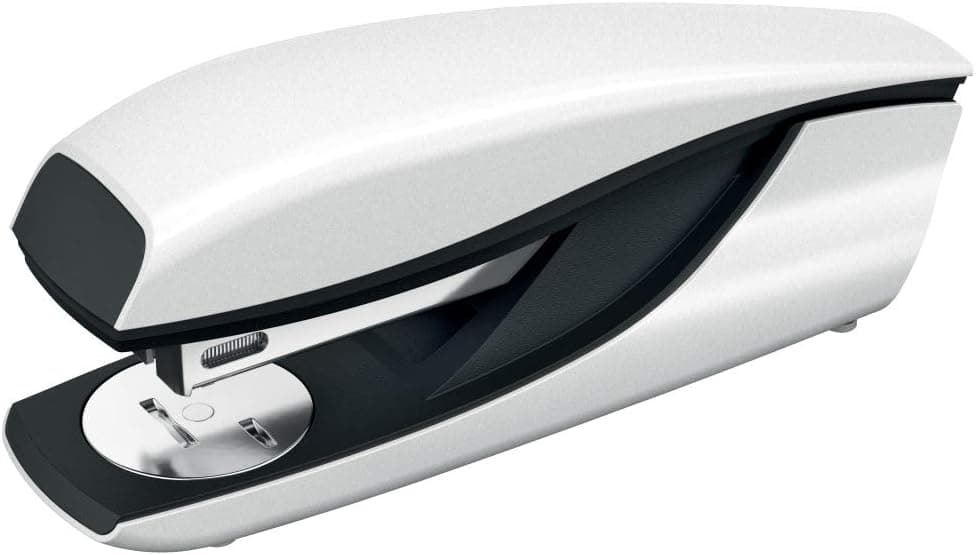 Petrus 635 | Agrafador de secretária metálico branco com capacidade para 30 folhas