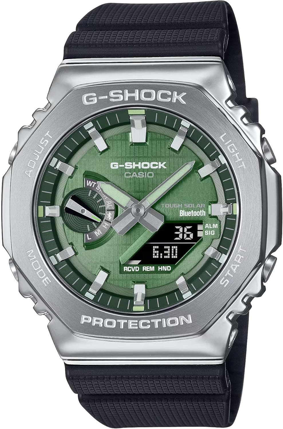 Casio G-Shock Relógio para homem GBM-2100A-1A3ER preto verde (Ø 44,5 mm)