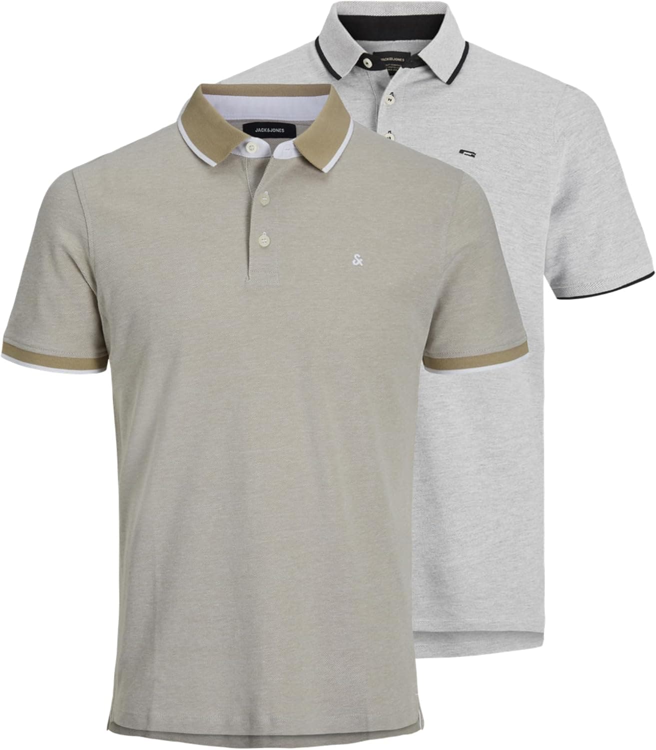 JACK & JONES Jjepaulos polo SS 2 Pk MP Noos (pacote de 2) 