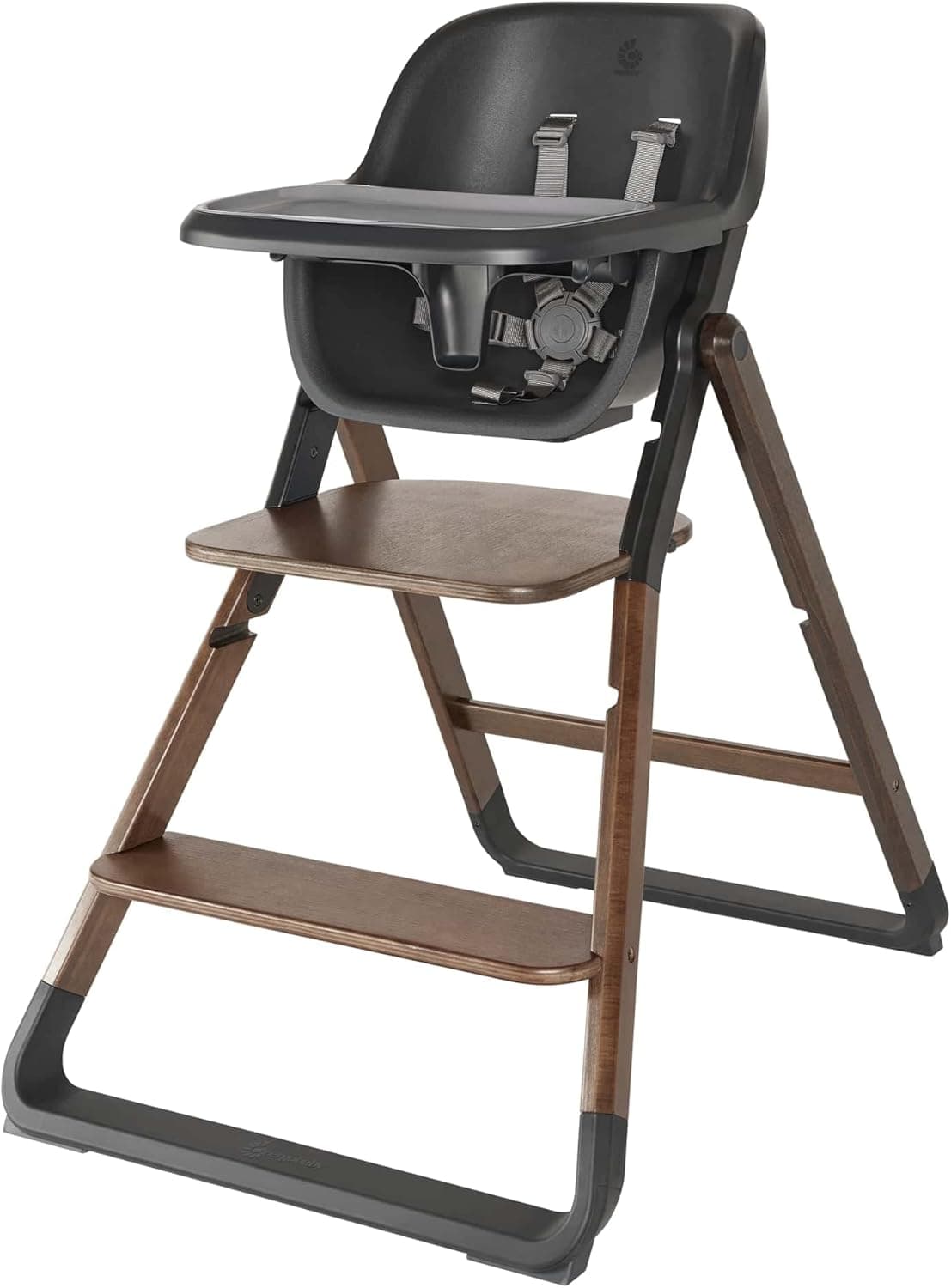 Ergobaby Cadeira alta ergonómica Evolve para bebés a partir dos 6 meses, a cadeira infantil inclui arnês de 5 pontos e o modo cadeira alta para crianças tem assento ajustável, Dark Wood