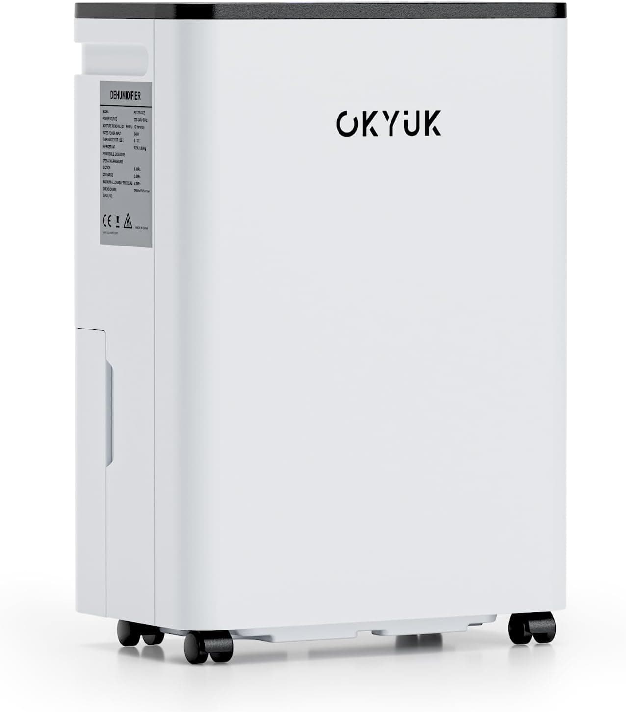 desumidificador 12 l com indicador digital de humidade, desumidificadores de humidade desumidificador para casa até 40 m² com fecho automático, ideal para, casas de banho, quartos, apartamentos,