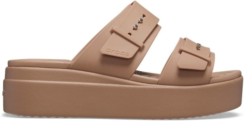 Crocs Brooklyn Buckle Low Wedge, sandálias para mulher