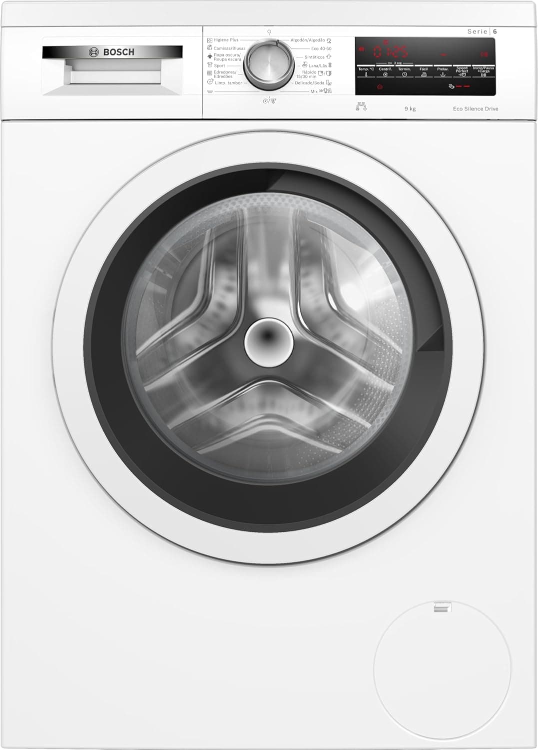 Bosch WUU28T66ES | Máquina de lavar roupa 9 kg Série 6 com motor EcoSilence em branco