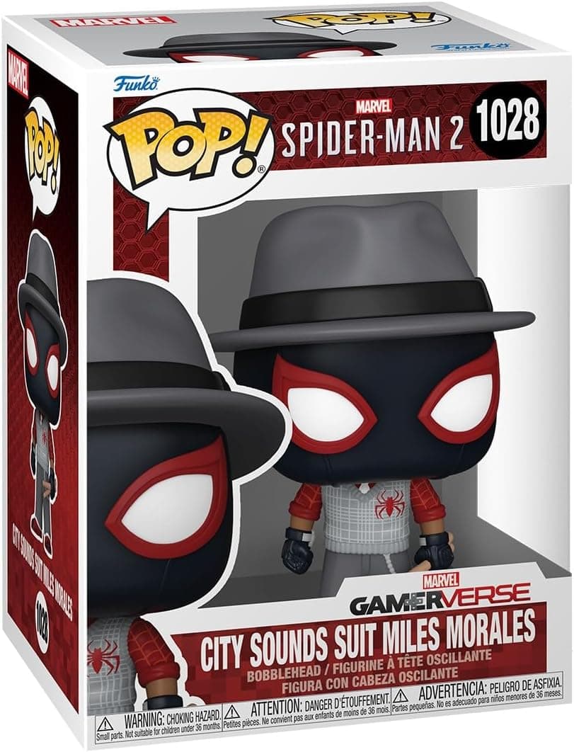 Funko Pop! Games: SM2VG - City Sounds Miles - Spider-Man 2 Video Game - Figura de vinil colecionável - Ideia de presente - Mercadoria oficial - Brinquedos para crianças e adultos - Video Games Fans
