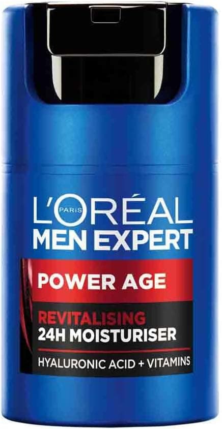 L'Oréal Men Expert Power Age | Creme hidratante anti-idade para homem com ácido hialurónico, 50 ml