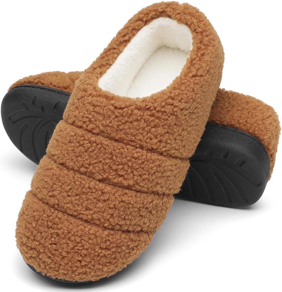 Mishansha Chinelos de casa de inverno antiderrapantes com espuma de memória, unissexo - adulto