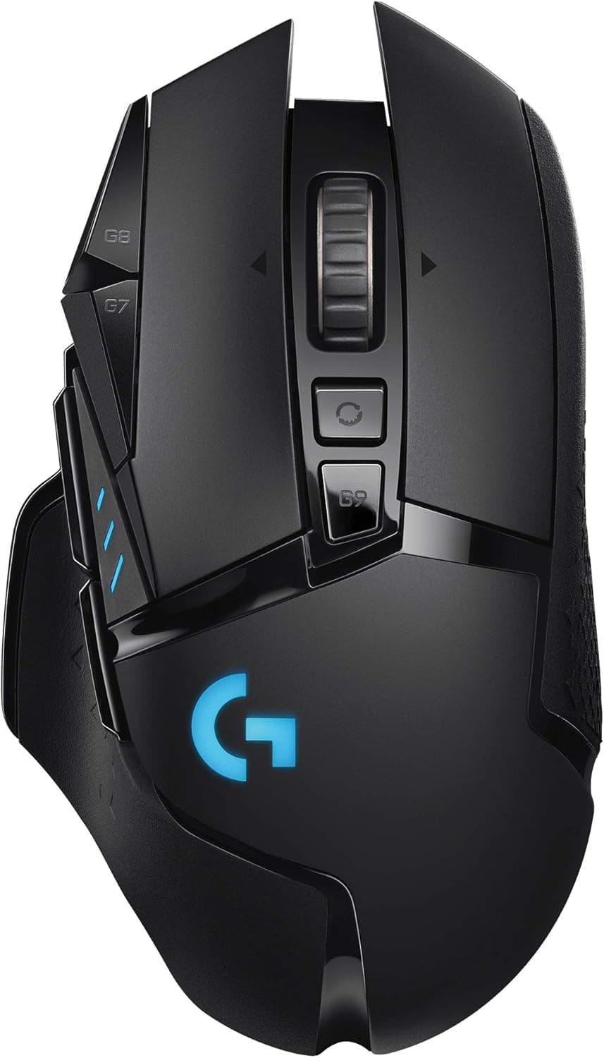 Mouse sem fio para jogos Logitech G502 LIGHTSPEED, sensor HERO 25K, 25.600 DPI, RGB, peso reduzido, 11 botões programáveis, bateria de longa duração, compatível com POWERPLAY, PC, preto