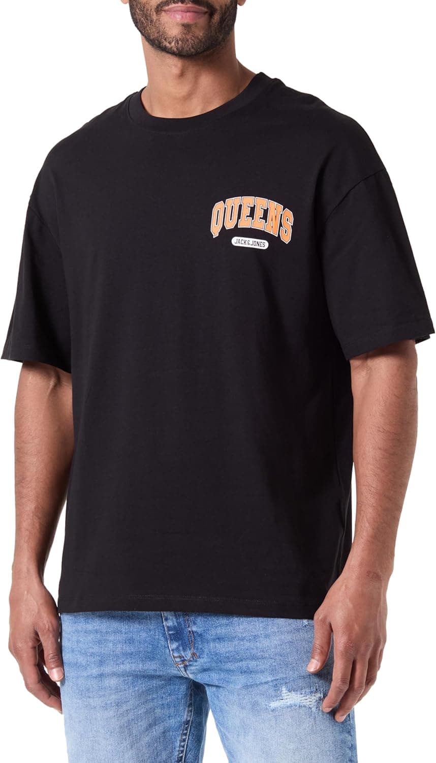 Jack & Jones Jjebradley Varsity Tee SS gola O Styd t-shirt para homem, tamanho M