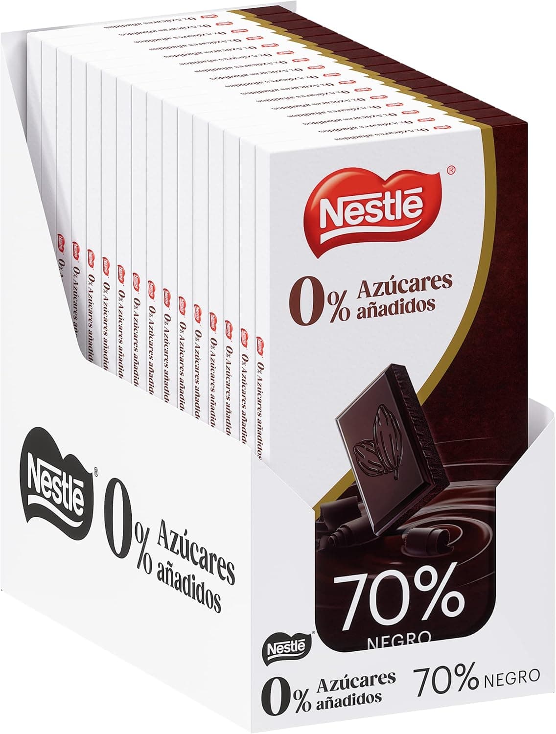 NESTLE Sem açúcar chocolate preto 70% 16 x 115 g