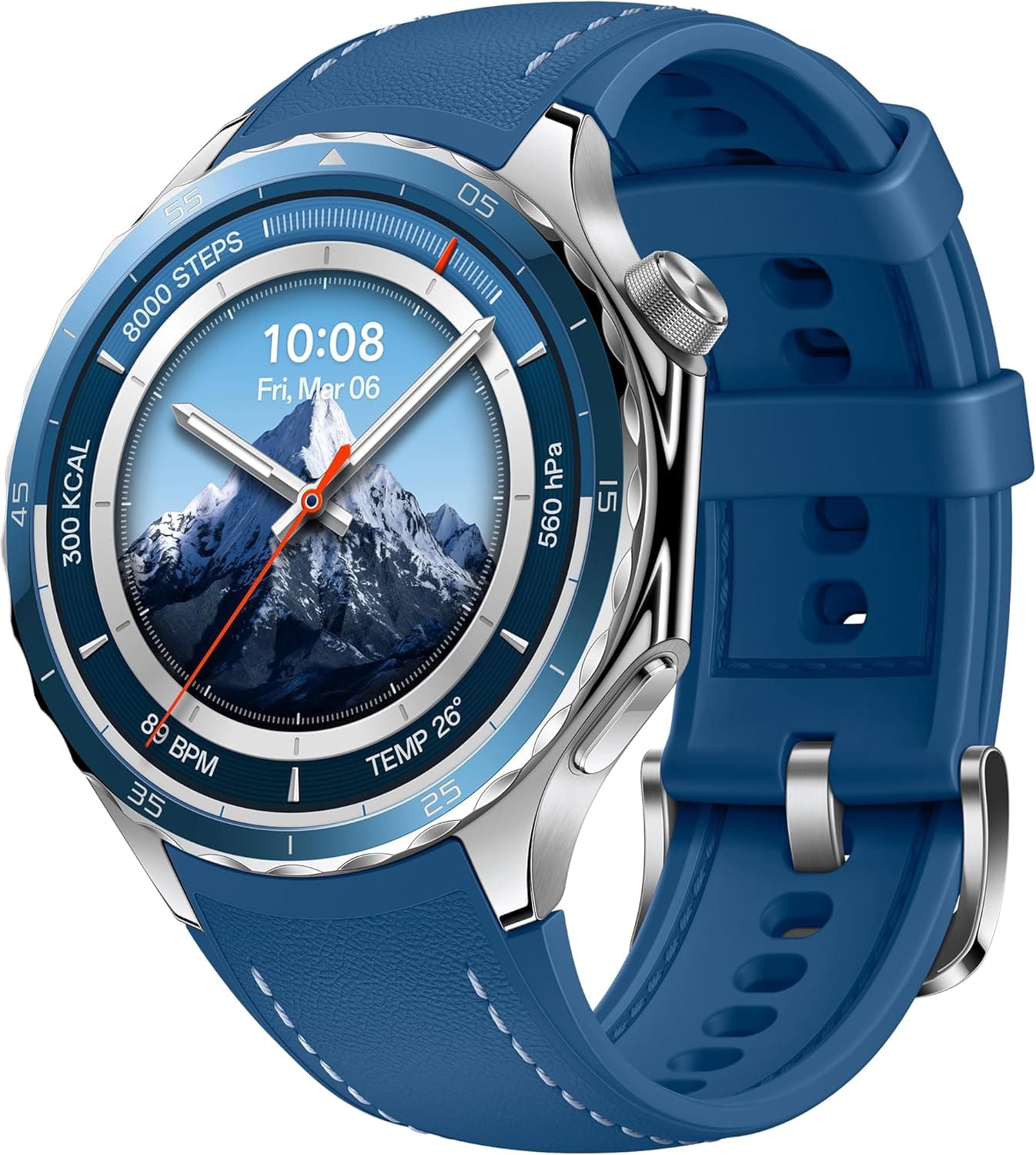 OPPO Watch X2 Smartwatch – Ecrã AMOLED de 1,5" | Bateria até 16 dias, Google Apps & Wear OS | ECG, SpO2 e 100+ desportos, resistente a IP68 & 5ATM - azul