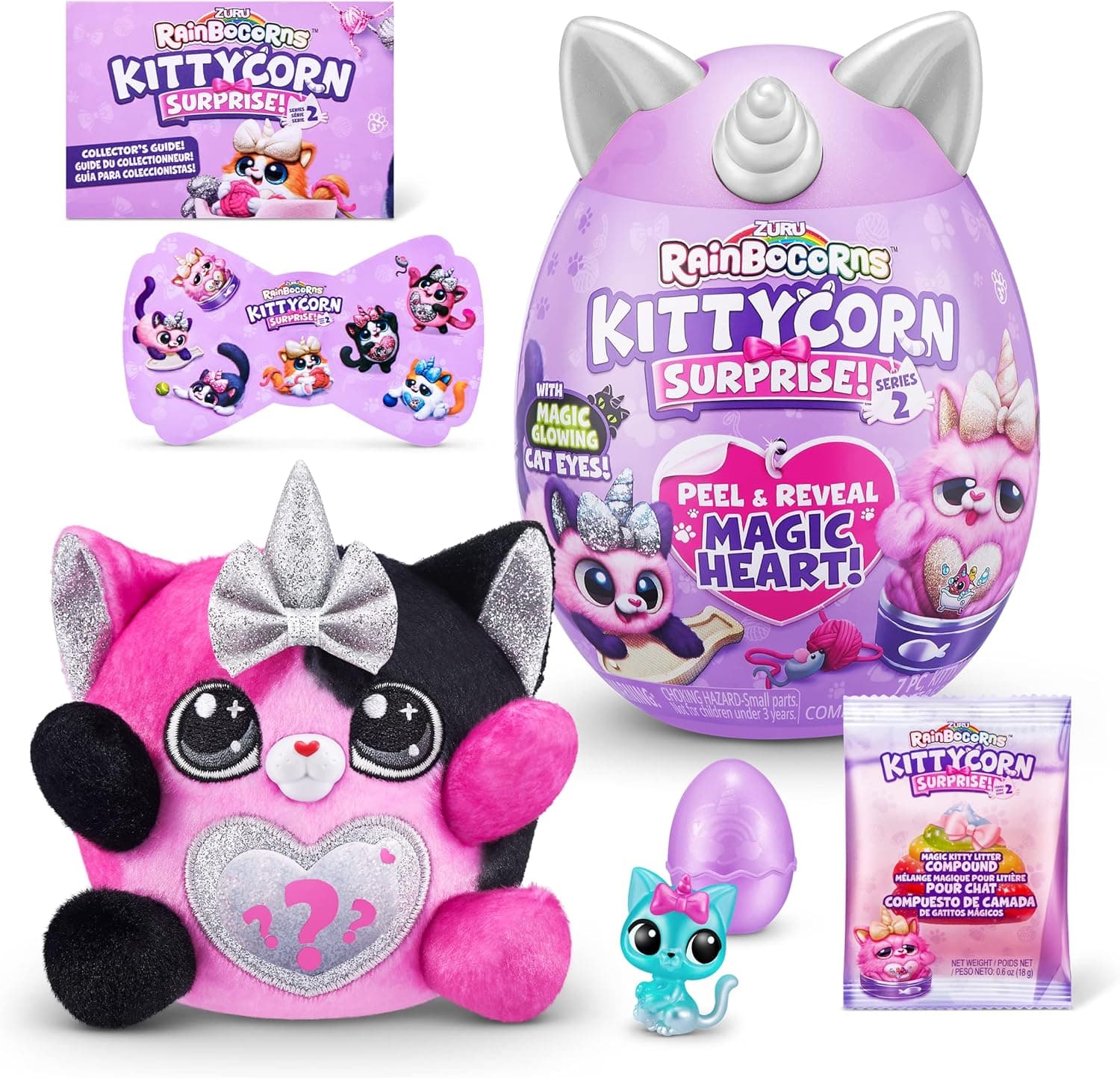 Rainbocorns Kittycorn Surprise série 7, capacete gato surpresa, peluche ultrasuave, cor (ZURU 9279B)