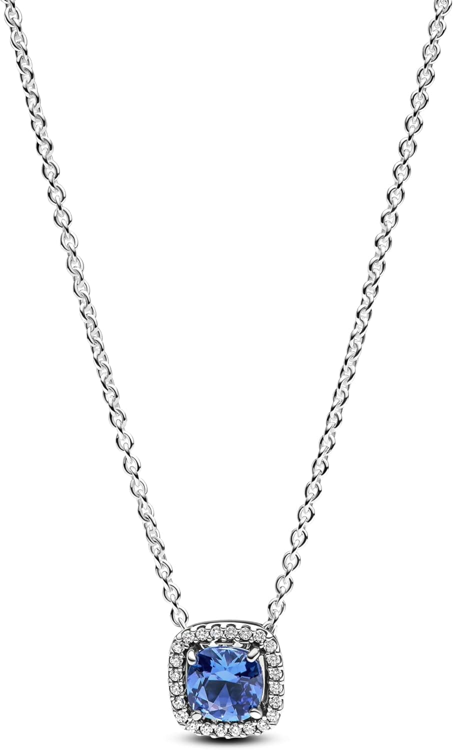 PANDORA Colar Timeless para mulher, halo azul 393560C01-45