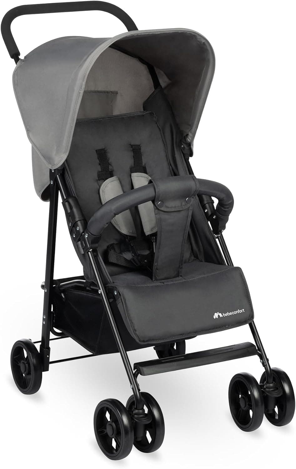 Bebeconfort Foggy, Cochecito para bebé, Aprox. 0 - 3,5 años, Máx.15 kg, Silla de paseo portátil y ligera, Posición de reclinación total, Plegado compacto, Barra de seguridad pivotante, Tinted Stone