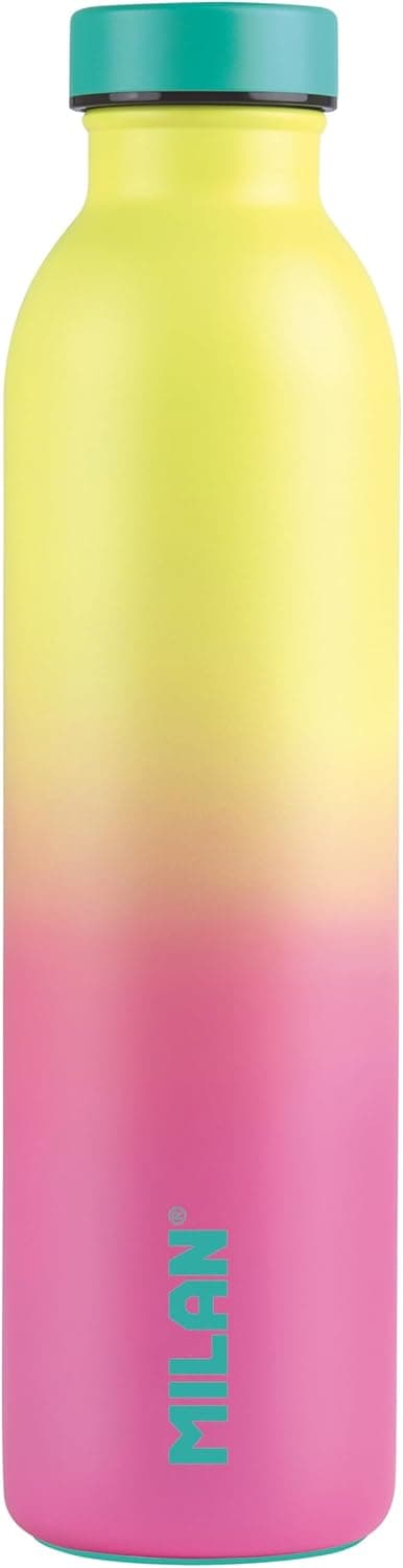 MILAN Garrafa isotérmica de aço inoxidável 591 ml série Sunset, rosa - amarelo