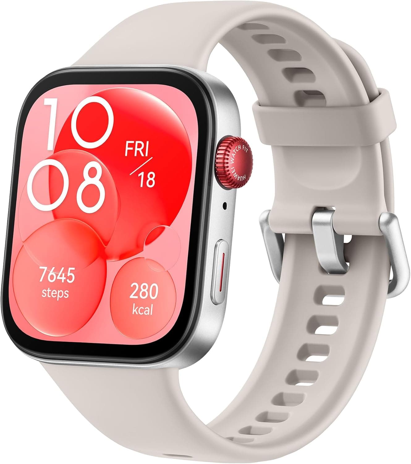 Huawei Watch FIT 3, ecrã AMOLED de 1,82 polegadas, design ultrafino, chamadas por Bluetooth, bateria de até 10 dias, compatível com Android e iOS, branco