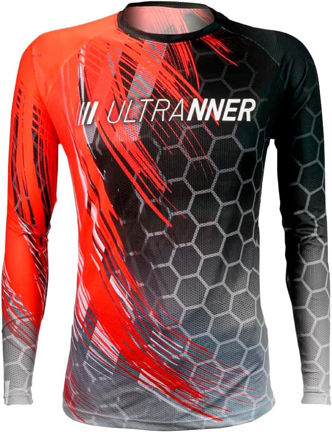 ULTRANNER Mariola - T-shirt de corrida para homem de manga comprida - tecido respirável - t-shirt ultraleve - trilha, trekking e montanha