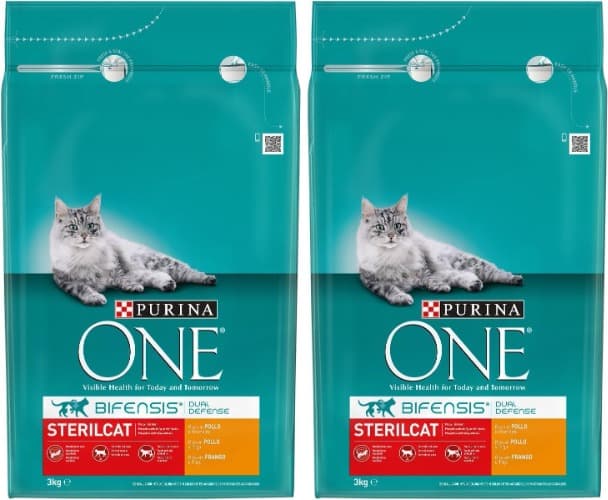 Purina ONE Bifensis Comida ração para gato esterilizado adulto com frango, saco de 2,8 kg