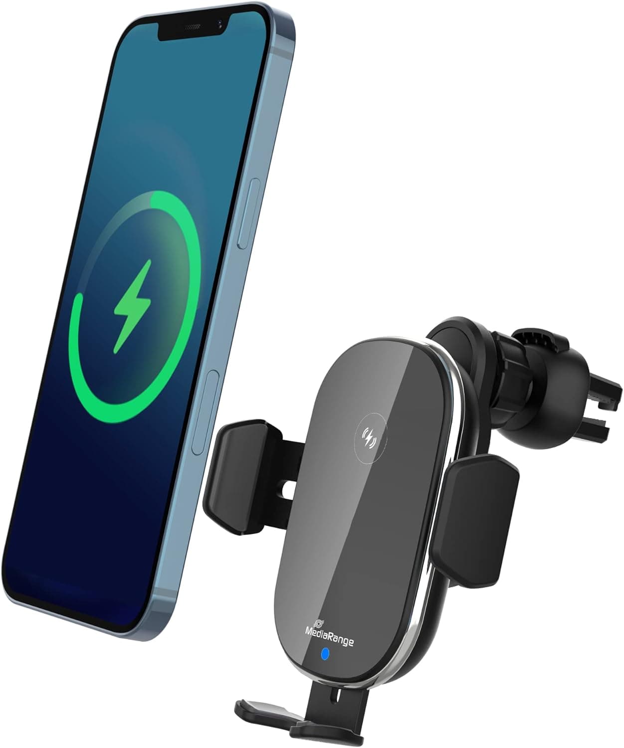 Media Range Suporte de telefone para carro com carregador por indução mrma117 - 15 w - preto