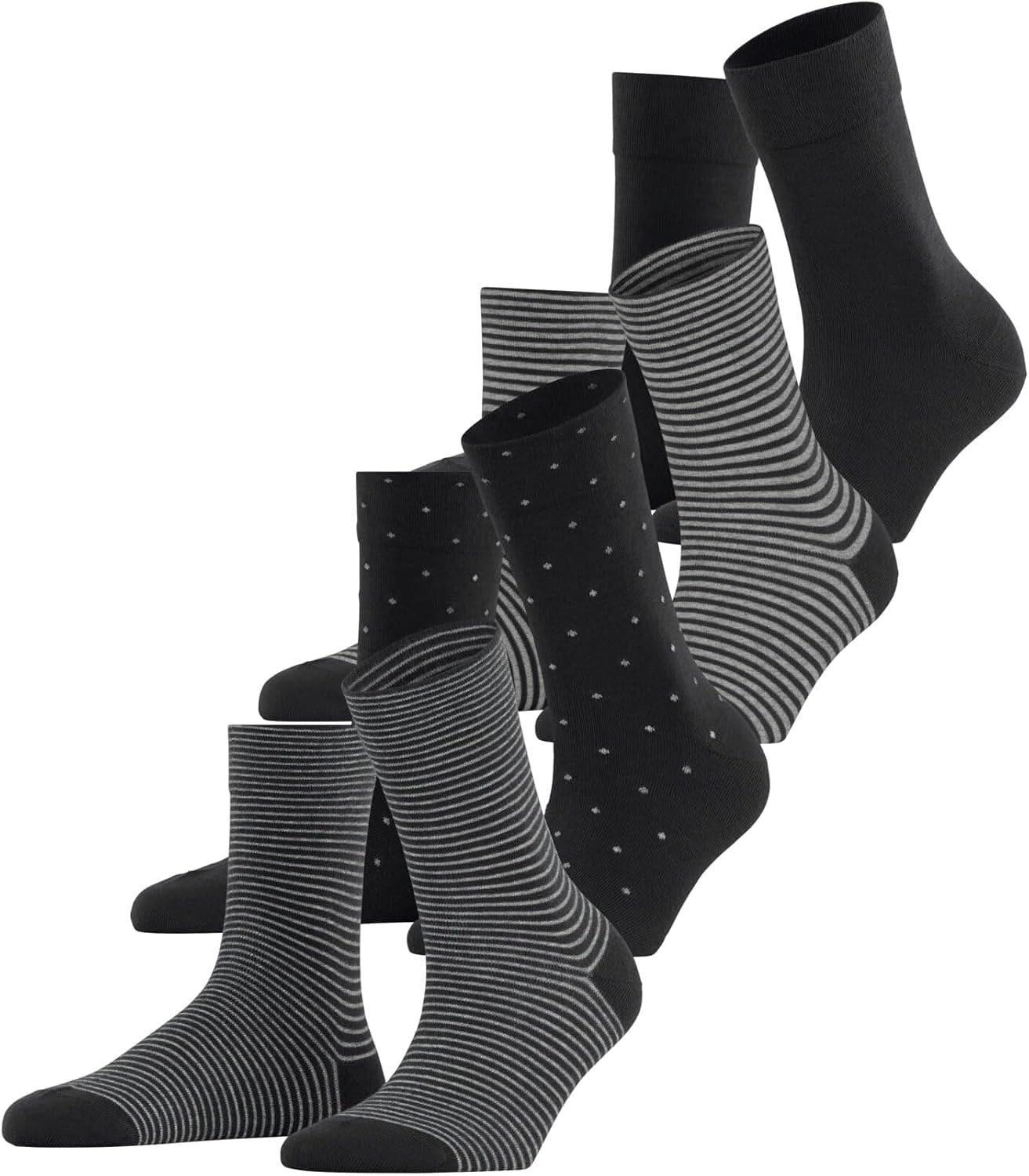 Esprit Classic Multipack W So Meias de algodão para mulher, 4 pares