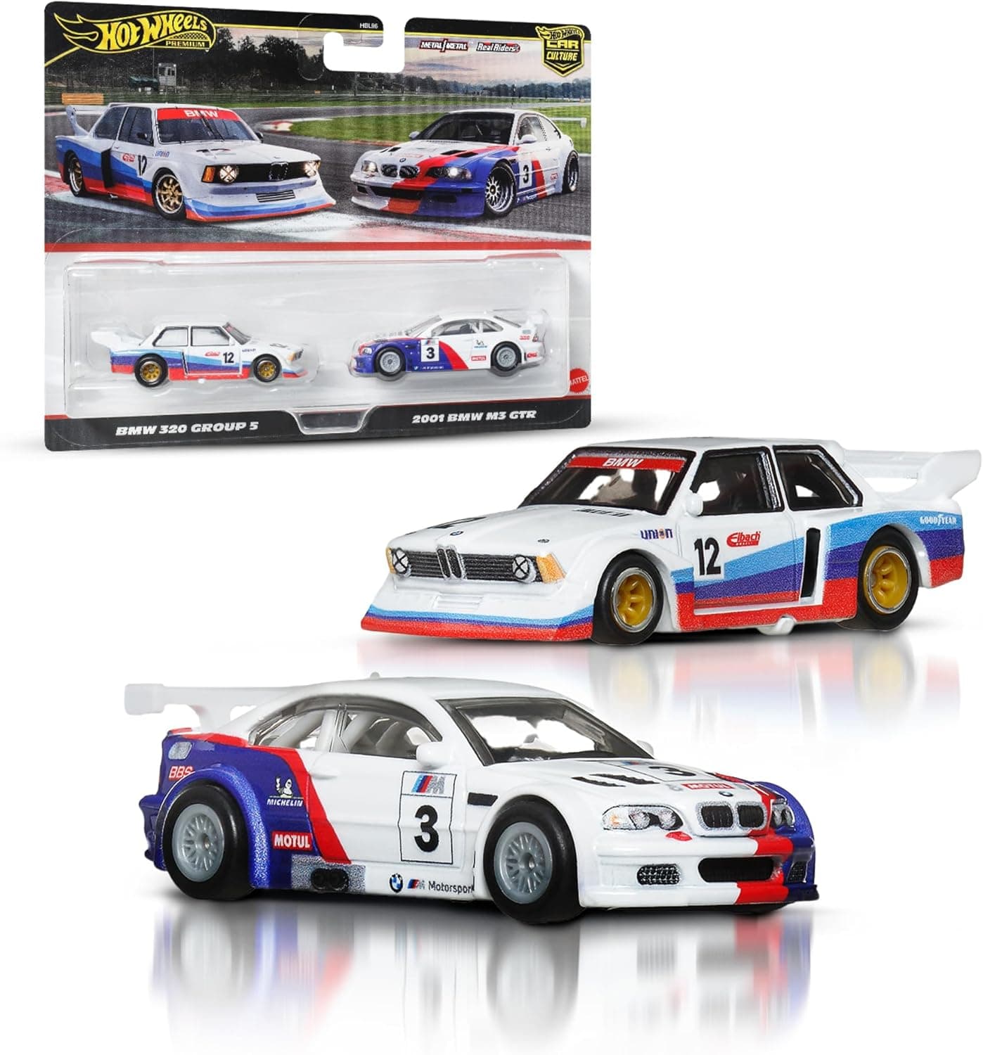 Hot Wheels Premium Car Culture JBK99 | Pack de 2 carros colecionáveis à escala 1:64 com pneus Real Riders e chassis em metal