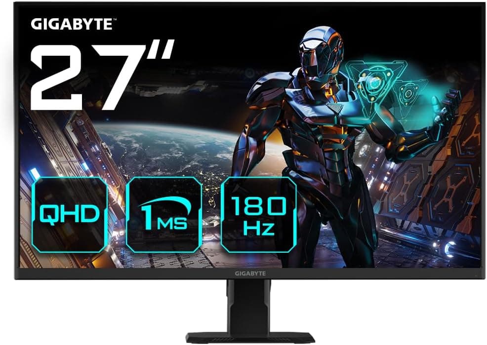 Gigabyte GS27QA | Monitor gaming QHD 27 polegadas 180Hz com 1ms, FreeSync e HDR