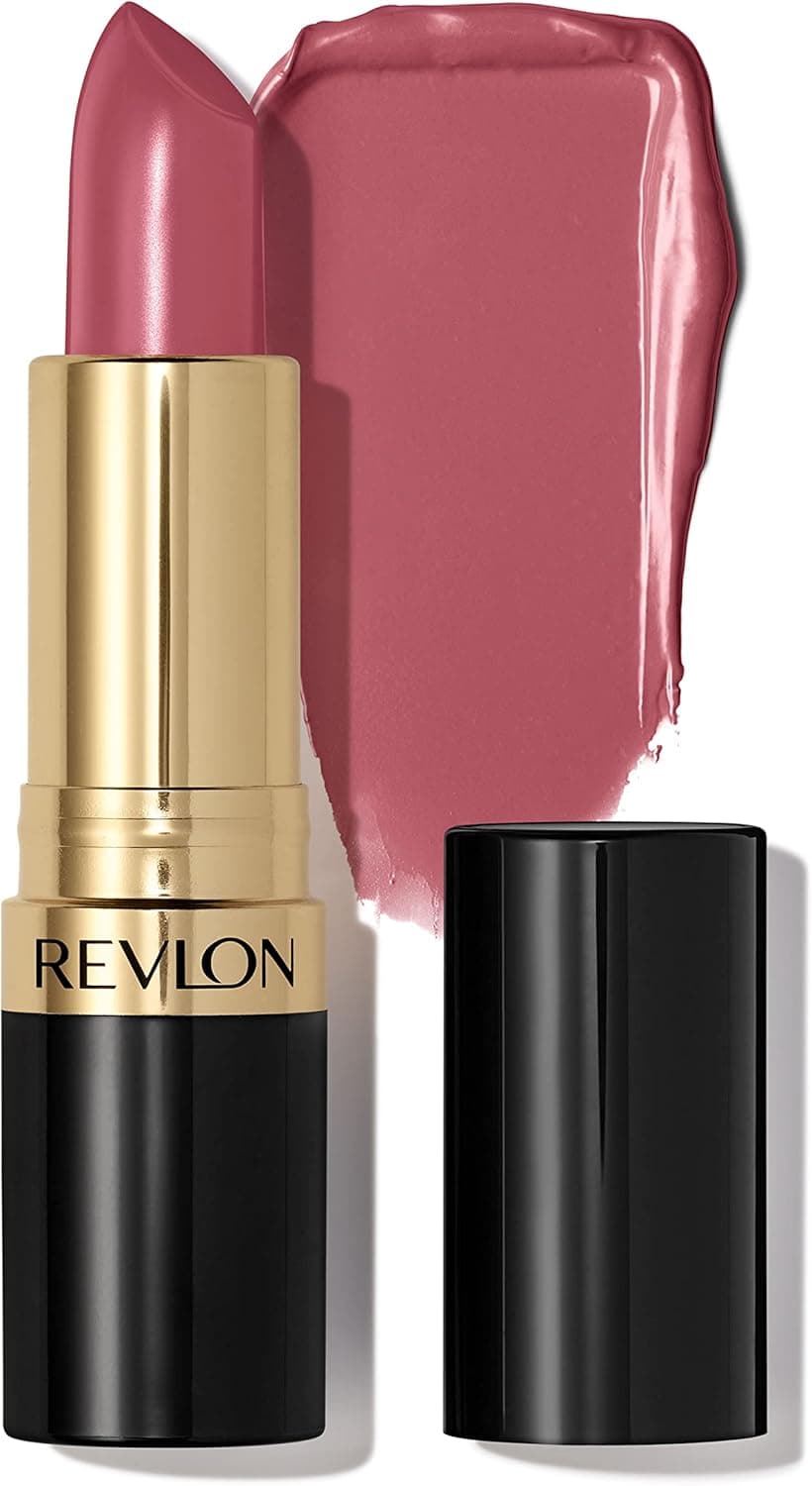 REVLON Super Lustrous | Batom cremoso com vitamina E para lábios mais suaves e hidratados, cor Sassy Mauve