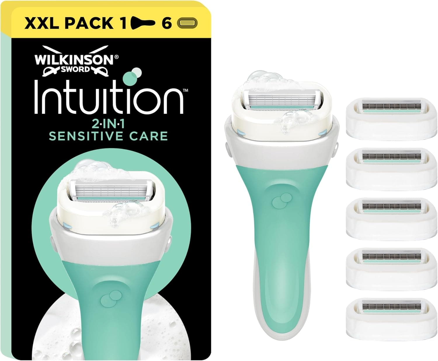 Wilkinson Sword Intuition Sensitive Care | Máquina de barbear para mulher com 6 recargas