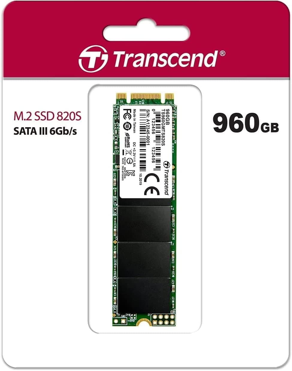 Transcend TS960GMTS820S | SSD interno M.2 960 GB SATA III