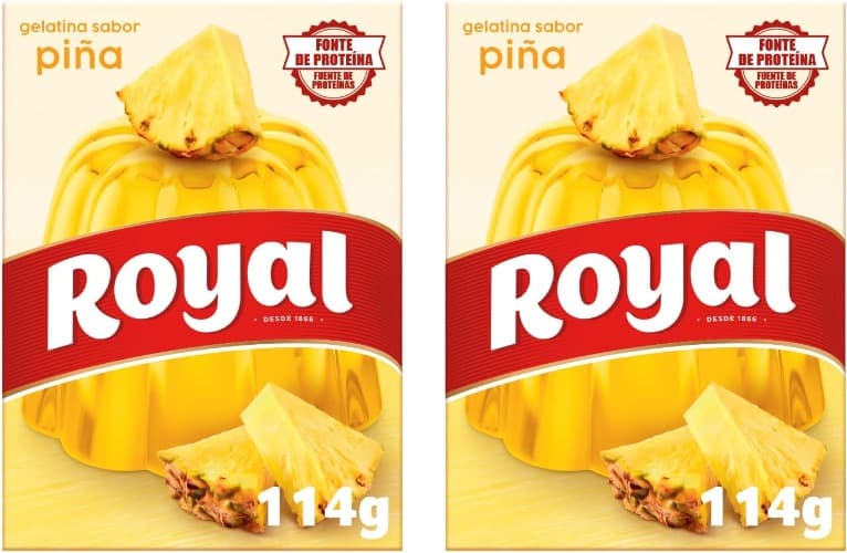 Royal Gelatina sabor abacaxi, 114 g x 2