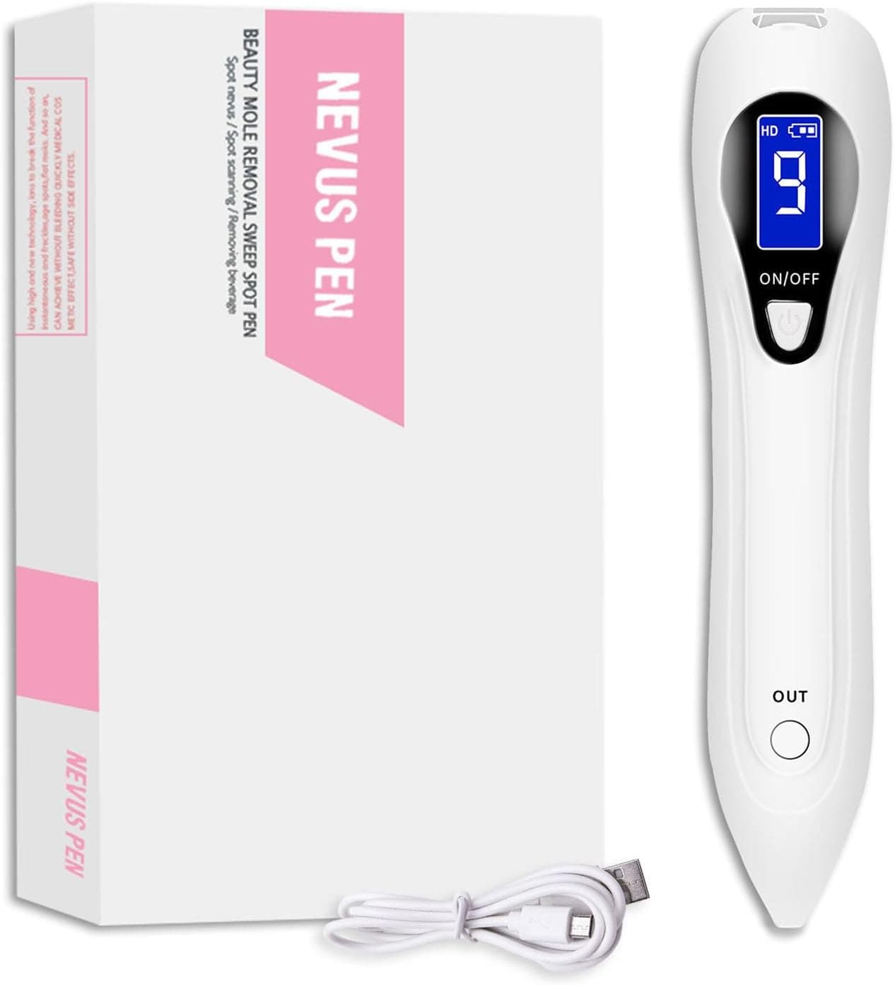 AOGOE Caneta removedor de bolinhas, kit de remoção de etiquetas de pele, controlo de 9 marchas, ferramentas para remover imperfeições, elimina bolinhas, verrugas e manchas no rosto e corpo