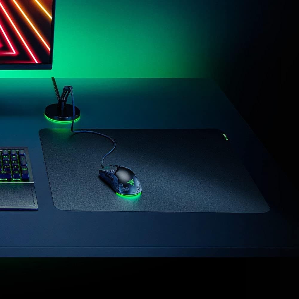 Razer Sphex V3 Large Tapete de rato fino para jogos (450 mm de largura x 400 mm de altura, design suave, policarbonato resistente, base de borracha antiderrapante) grande, preto