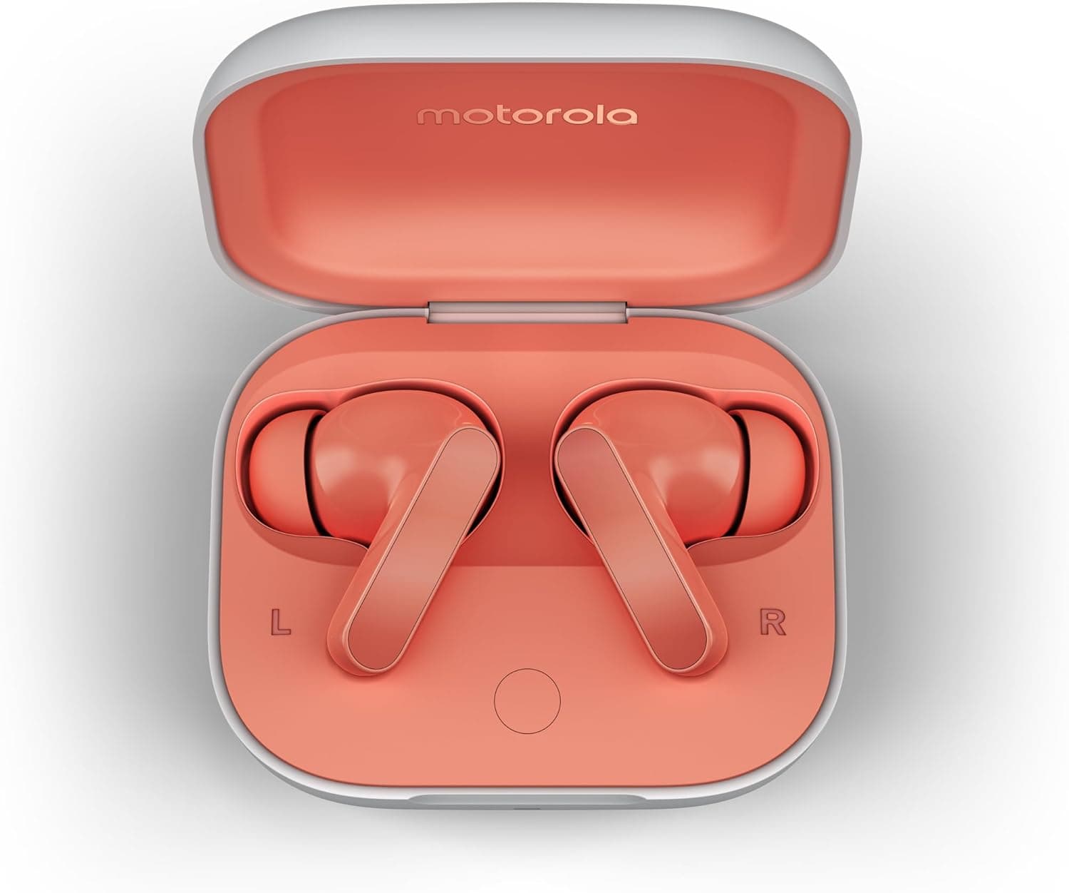 Motorola Moto Buds: Auriculares sem fio, som de ótima qualidade e áudio de alta resolução, cancelamento ativo de ruído dinâmico, integração ideal com o ecossistema Moto, rosa