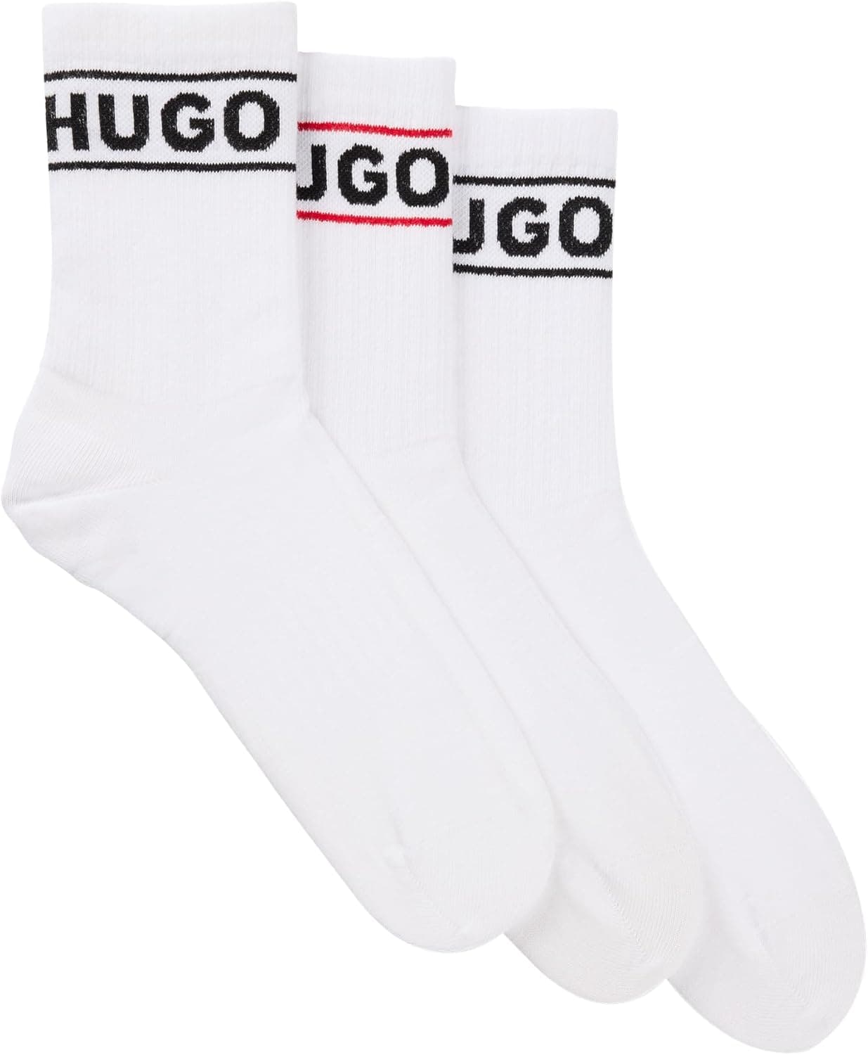 HUGO Meias para mulher, pack de 3 pares