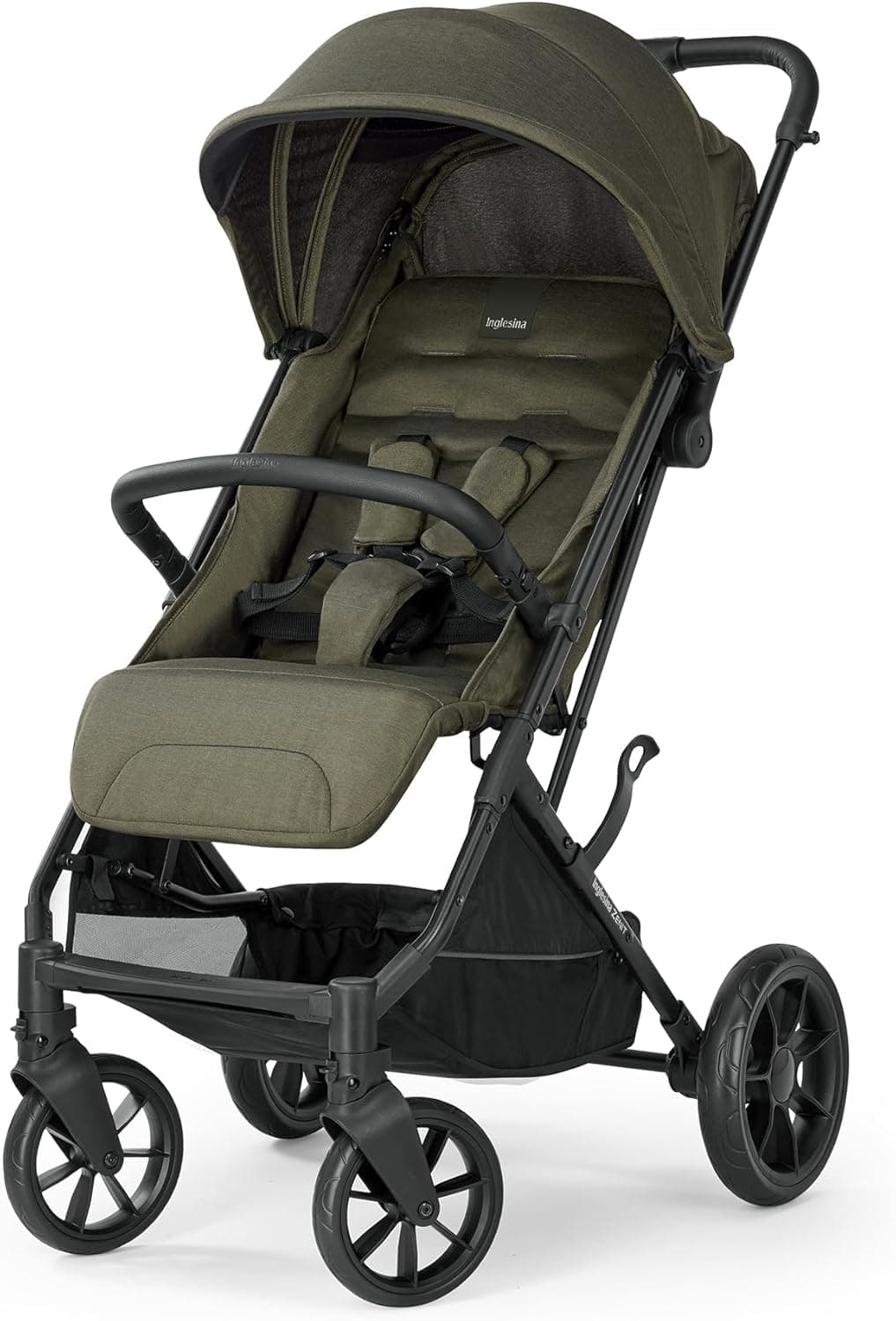 Inglesina Zenit Carrinho compacto, cinzento, excelente desempenho, confortável, até 22 kg, rodas grandes, assento espaçoso, exclusivo da Amazon