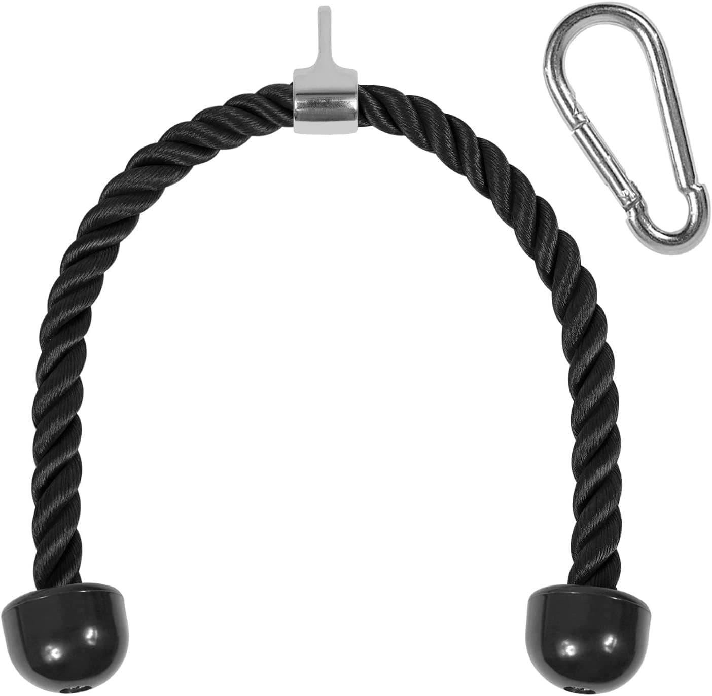 Yes4All 68,6 e 91,4 cm, acessório para cabo de corda de tríceps, com 4 cores, acessórios para máquinas de exercício, sistema de polia, corda de tração para ginásio com mosquetão