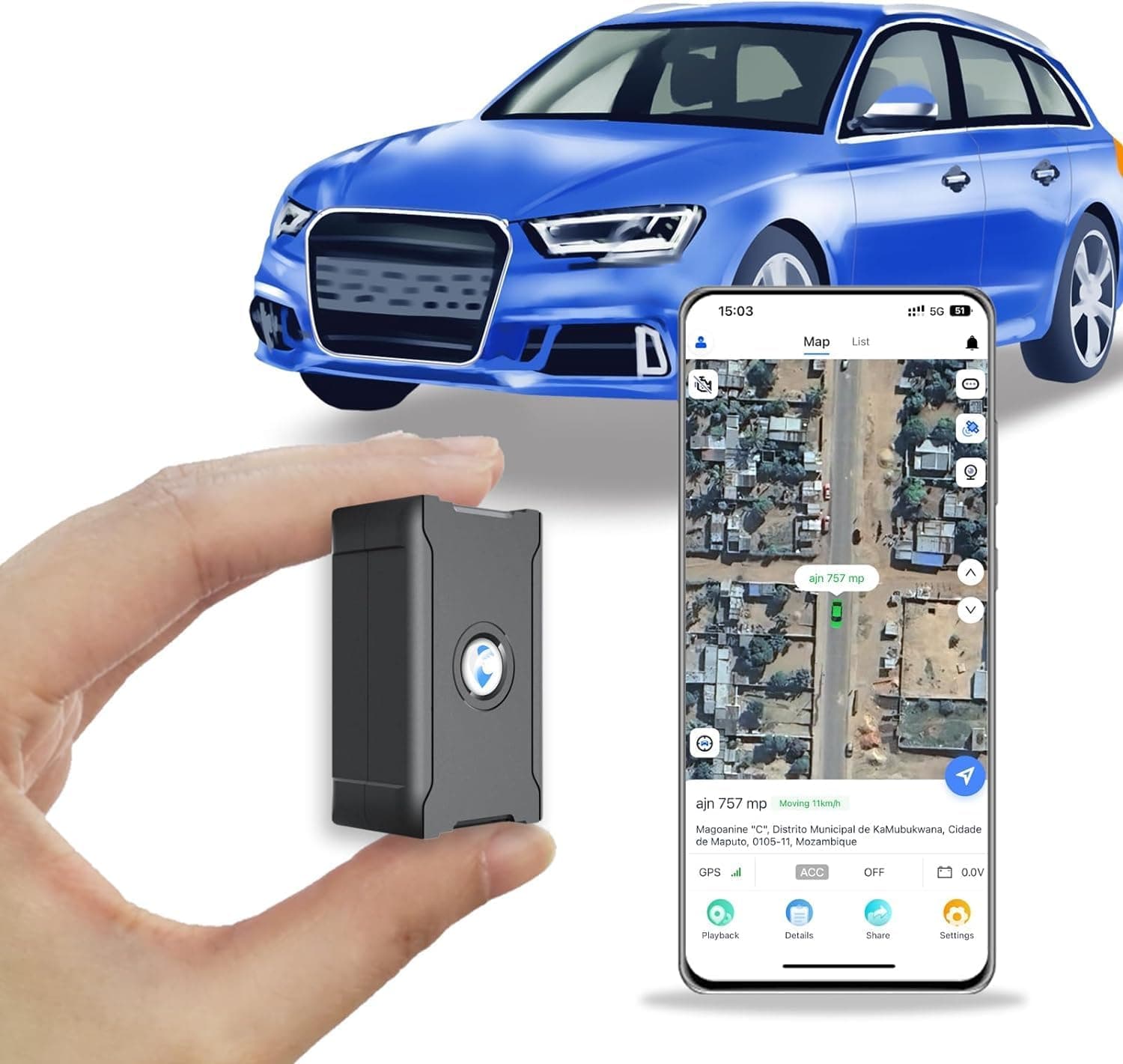 Rastreador GPS para veículos, automóveis, crianças, cães, motocicletas, bateria recarregável 6000 mAh, cerca geográfica, antirroubo (S20-SIM incluído)