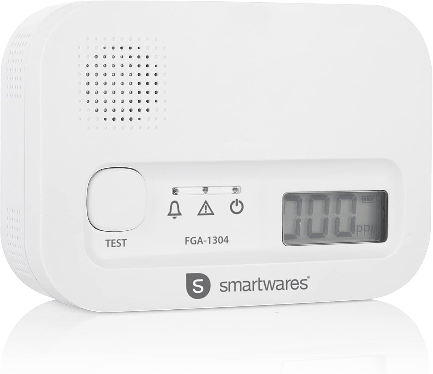 Smartwares Detector de monóxido de carbono - sensor de 10 anos - com ecrã e botão de teste - FGA-13041