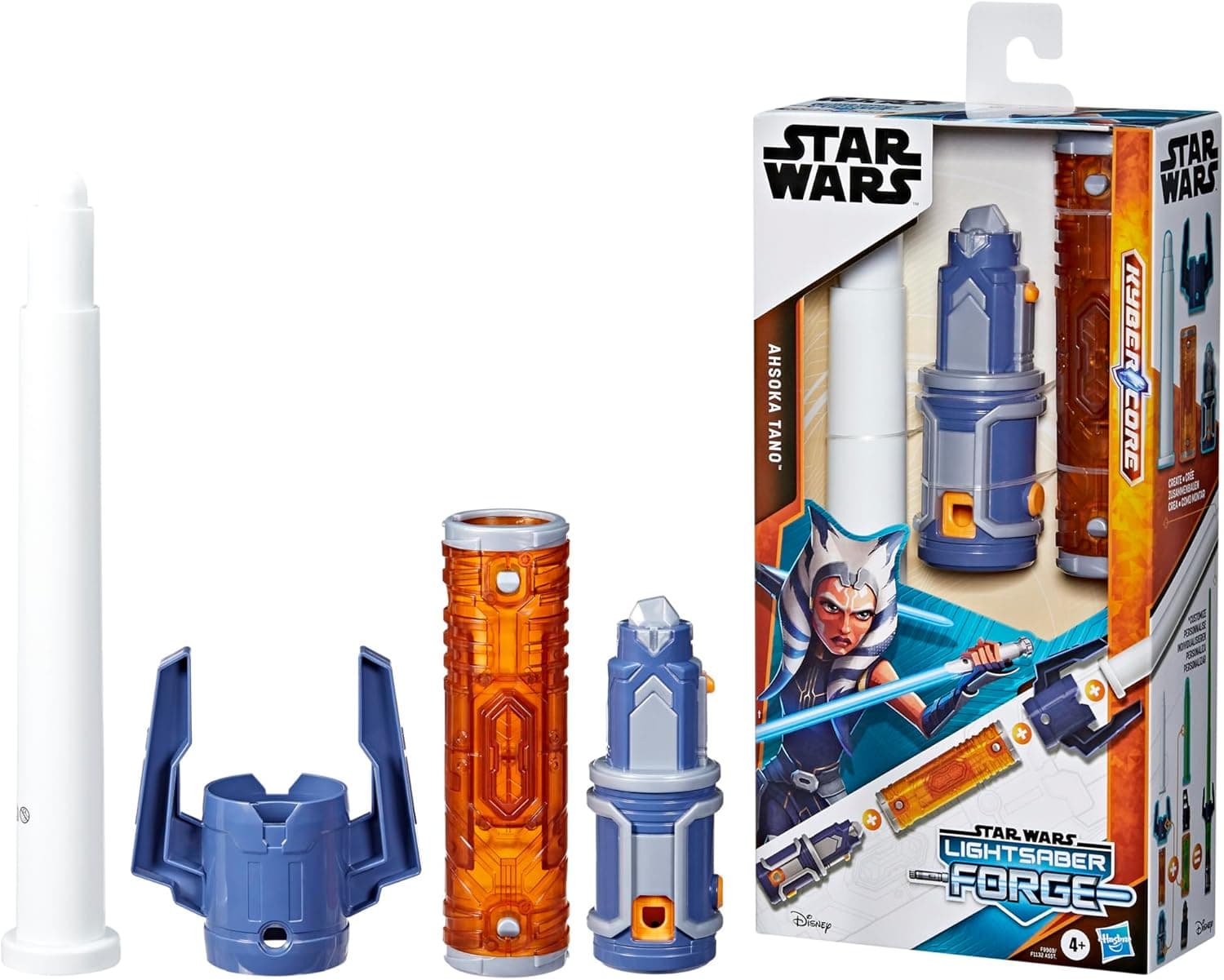 Star Wars Lightsaber Forge, Kyber Core, sabre de luz personalizável de Ahsoka Tano, cor branca