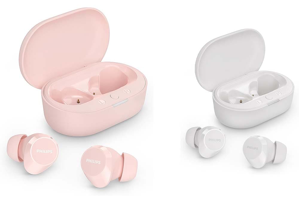 PHILIPS TAT1209PK Auriculares True Wireless com Bluetooth, auriculares pequenos, grande valor, um som natural com graves dinâmicos, chamadas nítidas e estojo de carregamento tamanho bolso 