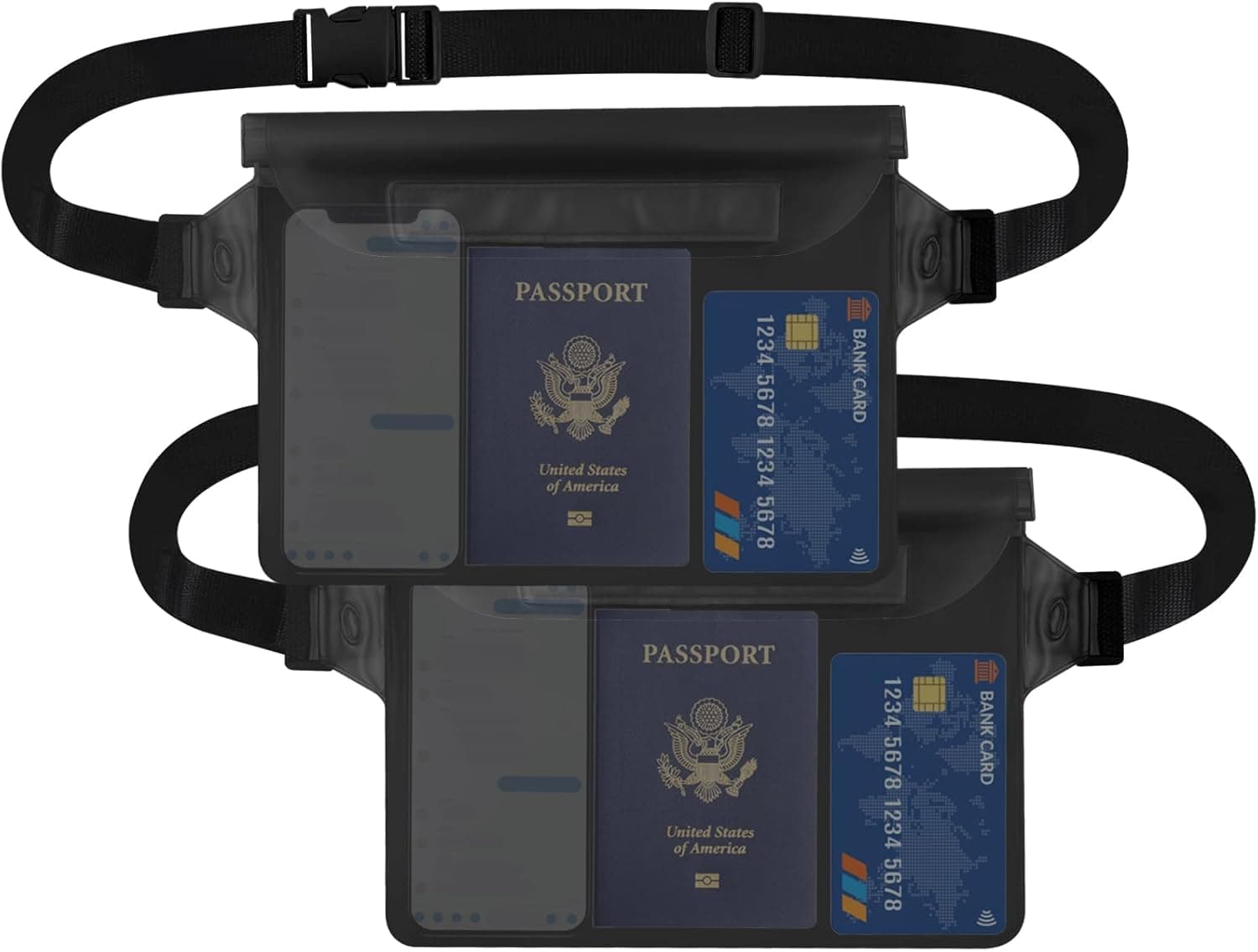 CNMTCCO Saco impermeável | Bolsa de cintura ajustável em PVC para proteger telemóvel e objetos pessoais em atividades aquáticas