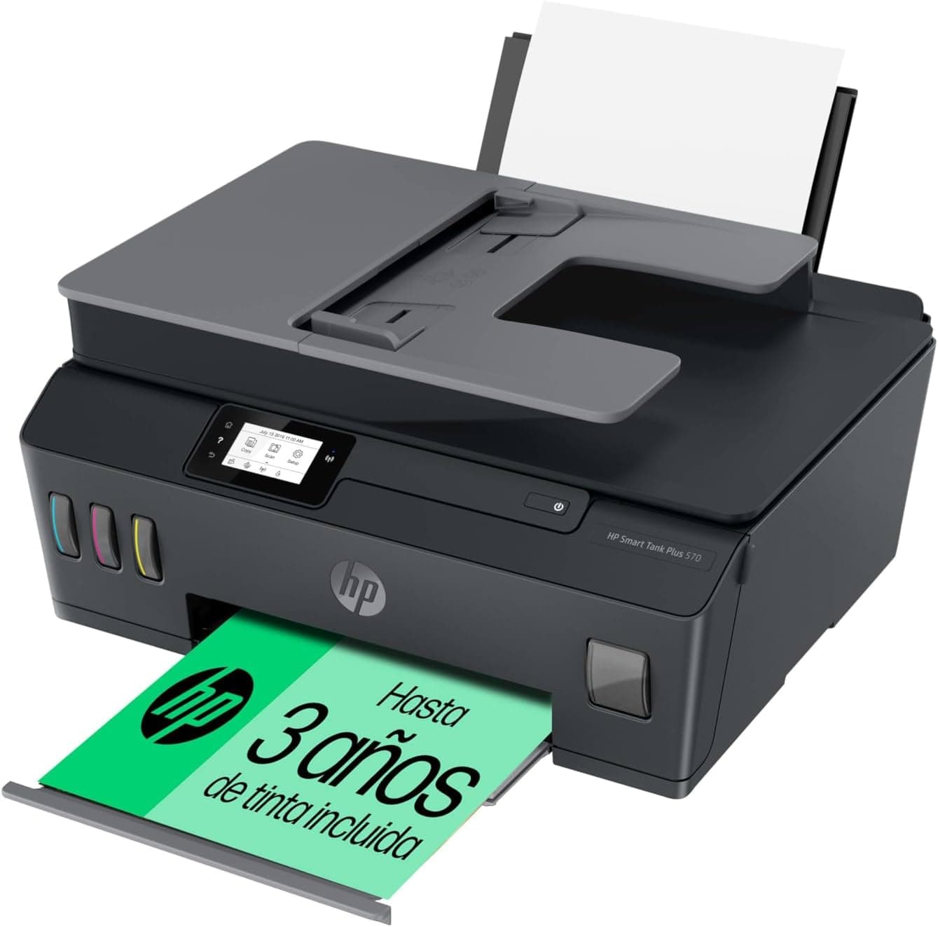 HP Smart Tank Plus 570 | Impressora multifunções A4 com tinteiros recarregáveis, impressão a cores, scanner, copiadora e Wi-Fi