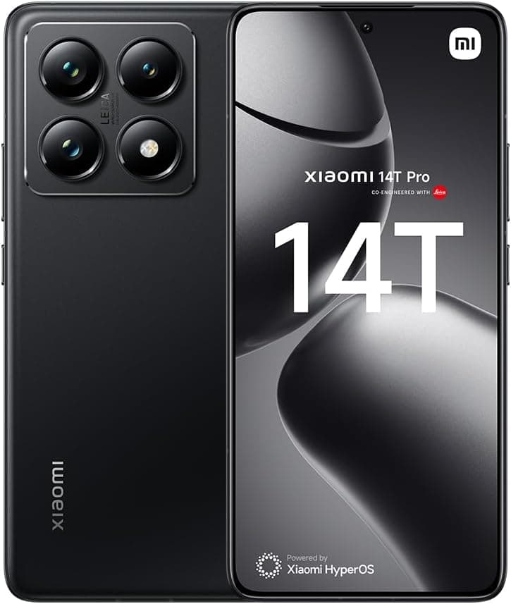 Xiaomi 14T Pro Smartphone de 12 GB + 1 TB, lentes Leica Summilux, MediaTek Dimensity 9300, ecrã AMOLED de 144 Hz, HyperCharge 120 W, preto titânio