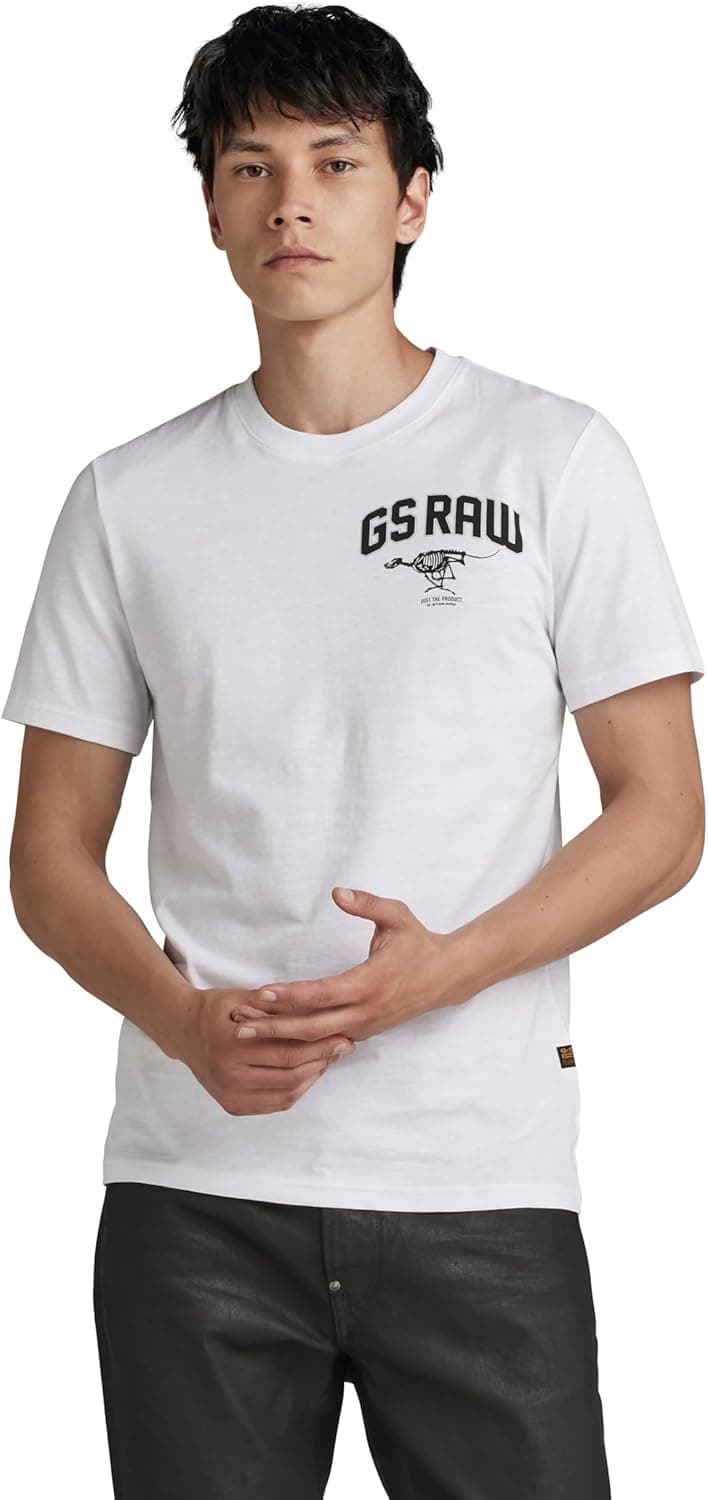 G-STAR T-shirt Skeleton Dog Chest Graphic Slim para homem