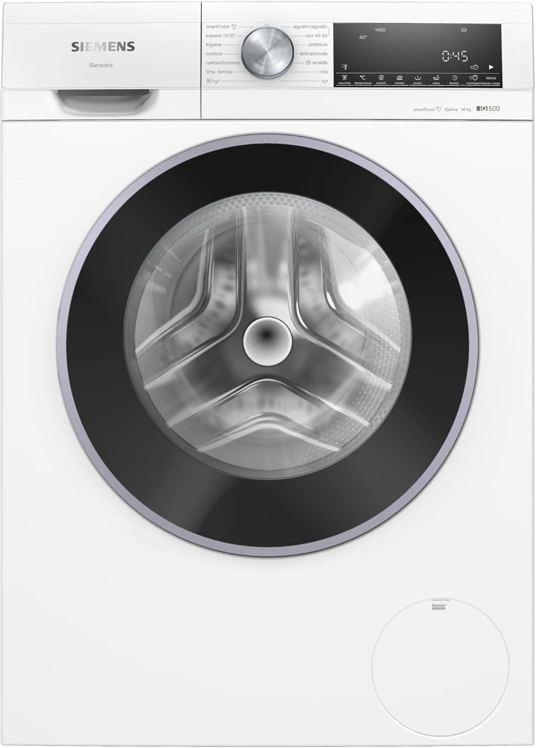 Siemens WG54G2Z1ES iQ500 | Máquina de lavar roupa carga frontal 10 kg 1400 rpm com smartFinish e sistema antiManchas