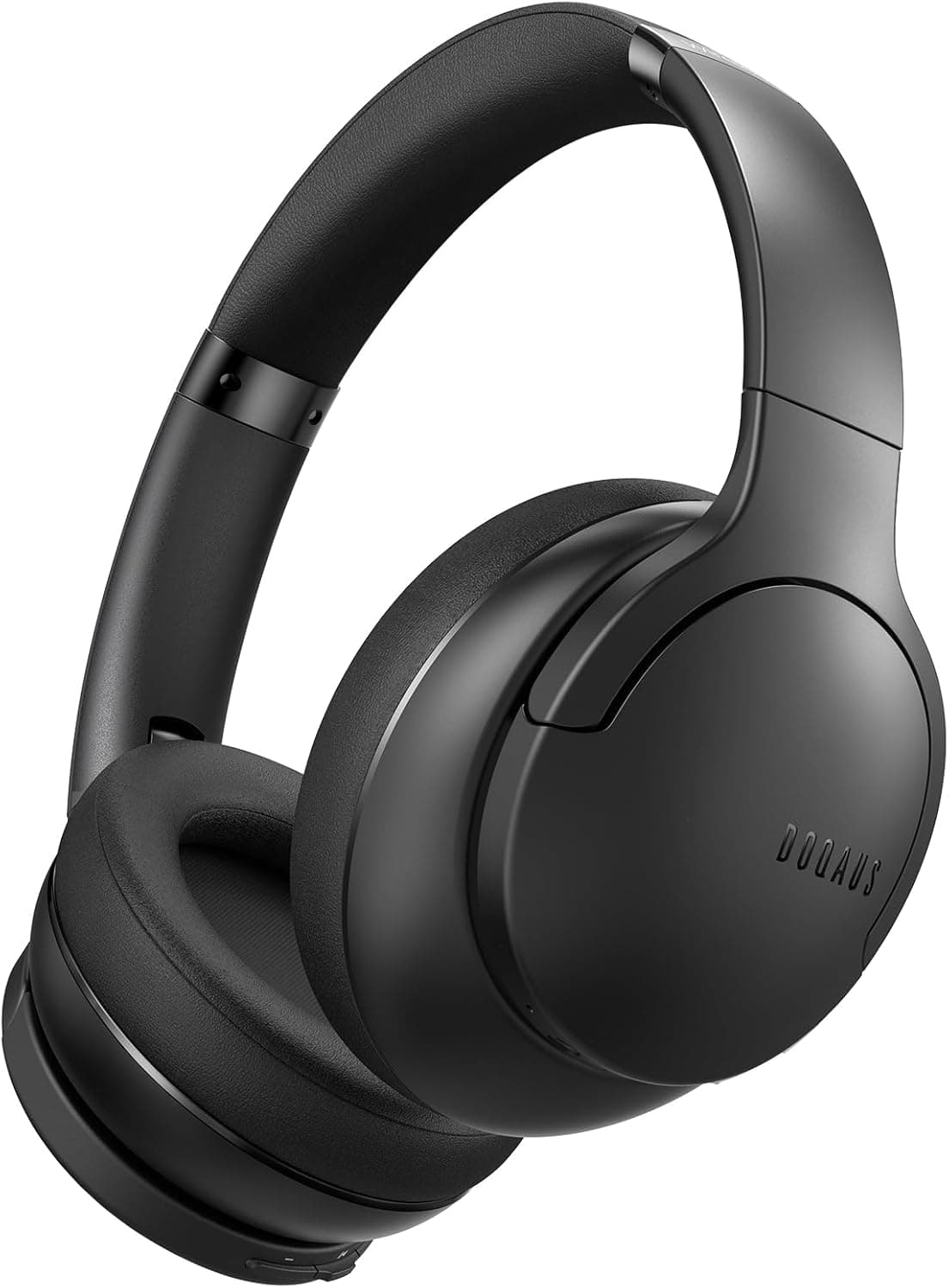 DOQAUS Auriculares sem fios Bluetooth, 3 modos EQ, 90 horas de reprodução, Bluetooth 5.3, capacetes Bluetooth faixa estéreo HiFi com microfone, auriculares Bluetooth para telemóveis/PC-preto