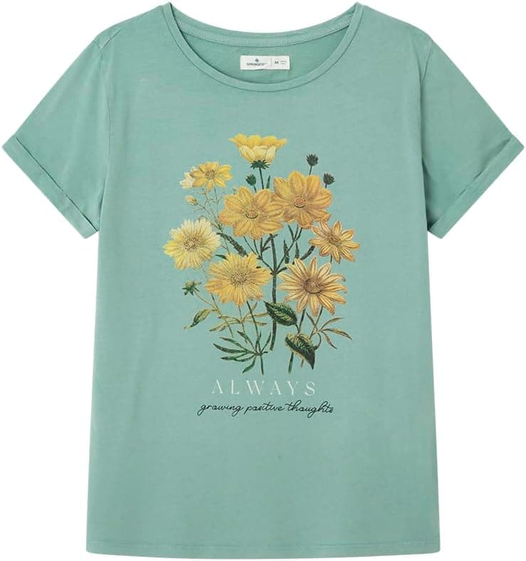 SPRINGFIELD | T-shirt de manga curta com estampado floral para mulher
