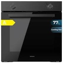 Cecotec Forno integral convencional de 77 L Bolero Hexa C126000 Dark Inox A. 2800W, 4 funções, modo de convecção, Steam Base X2, baixo consumo, limpeza fácil, 5 posições